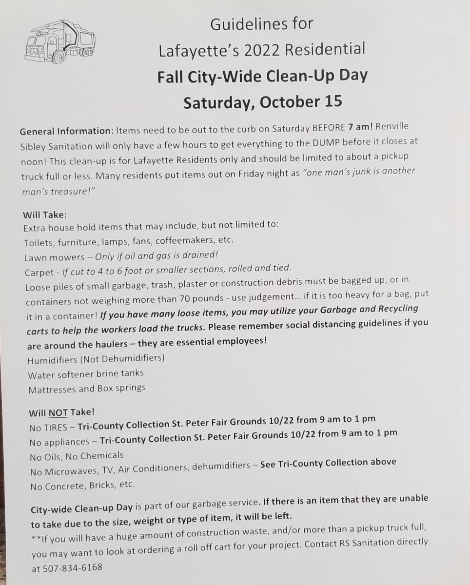 2022 Fall Clean-up Instructions