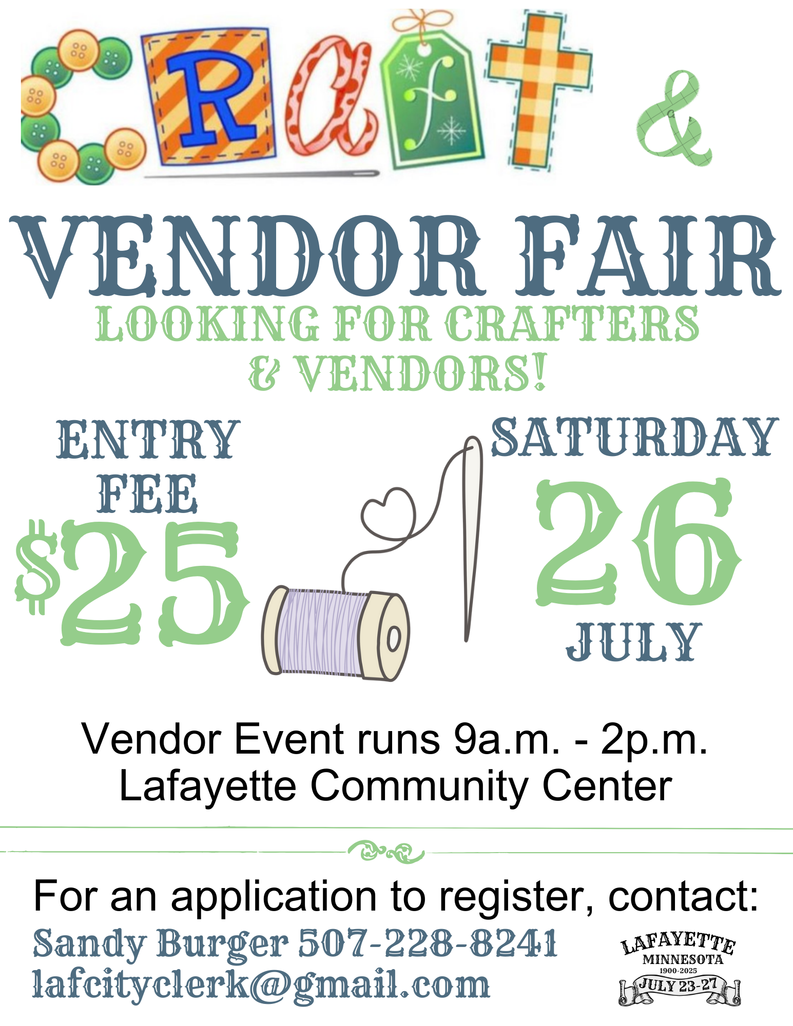 Promoting the Craft & vendor Fair 