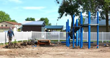 New playground being installed 