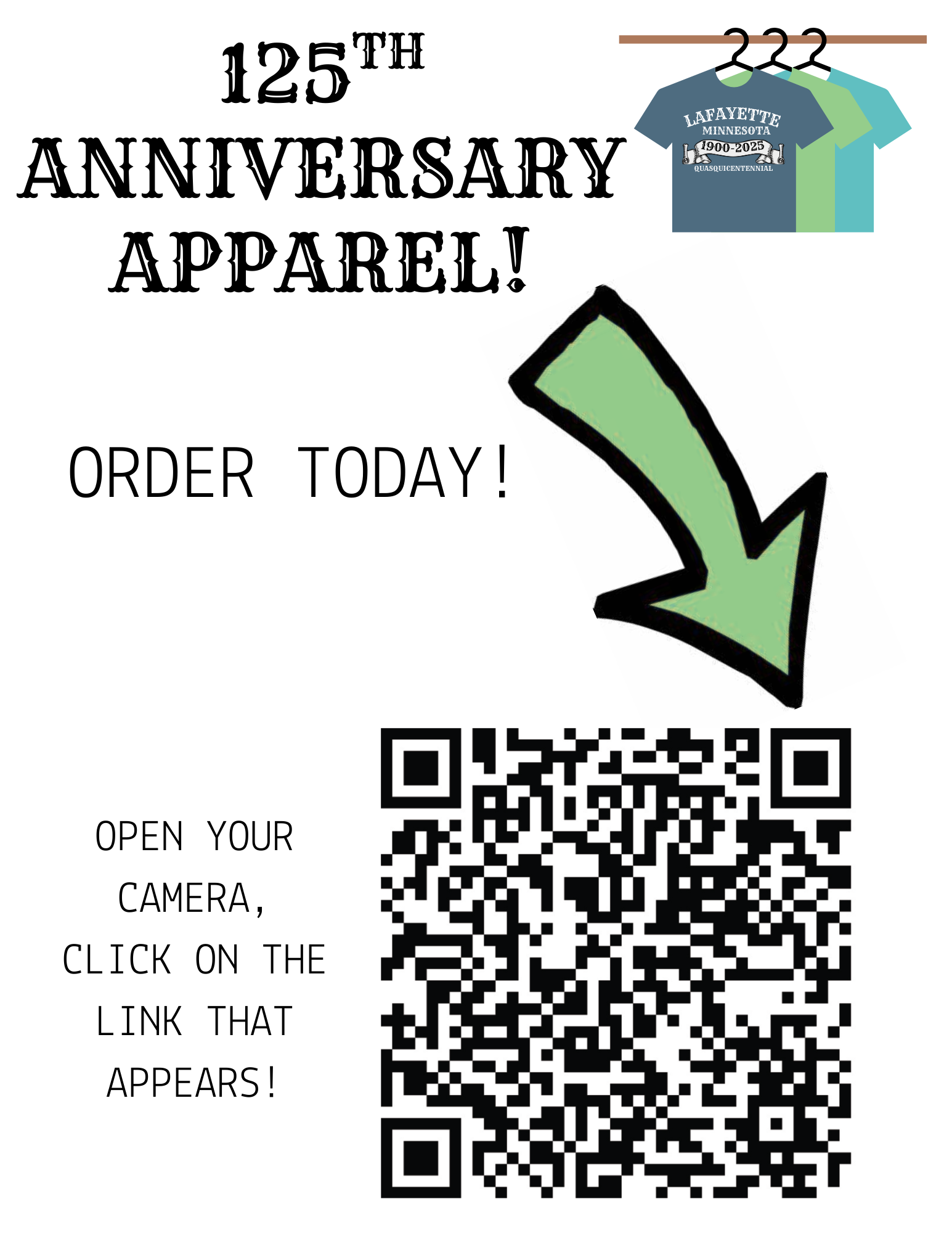 Ordering information and QR code 